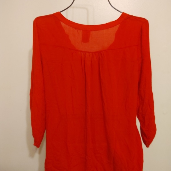 Needle & Thread | Women's Red Button-up Blouse - Picture 3 of 5